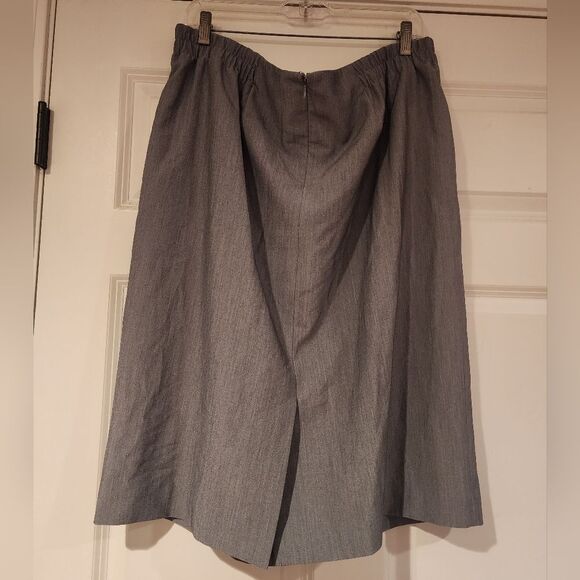 Larry Levine for Dressbarn gray lined dress skirt with stretch 18W - Picture 5 of 5